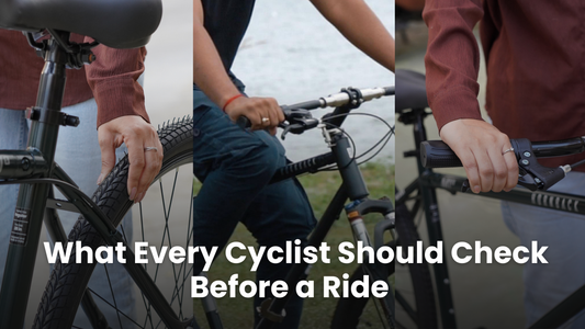 Pre-Ride Bicycle Safety Check | What Cyclists Should Check Before Riding Most cycling problems don’t start mid-ride — they start before the ride, unnoticed. Loose bolts, soft tyres, misaligned brakes, or a slipping saddle rarely fail suddenly. They give s