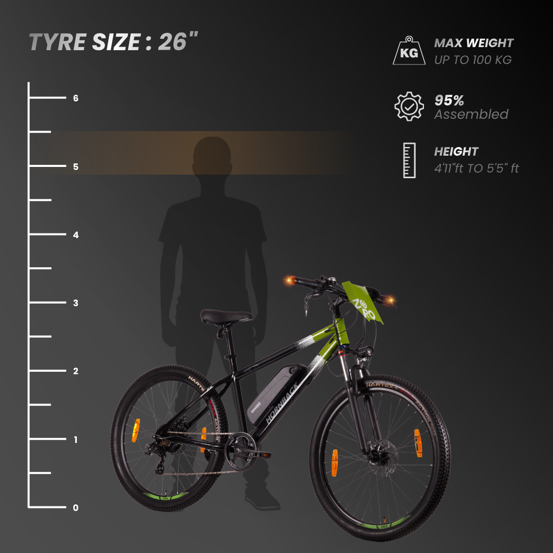 Recommended rider height for the 26 inch wheel Hornback Zorq EV+ (hb-wheel-26in)
