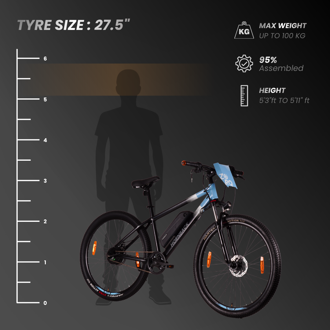 Recommended rider height for the 27.5 inch wheel Hornback Zorq EV (hb-wheel-27-5in)