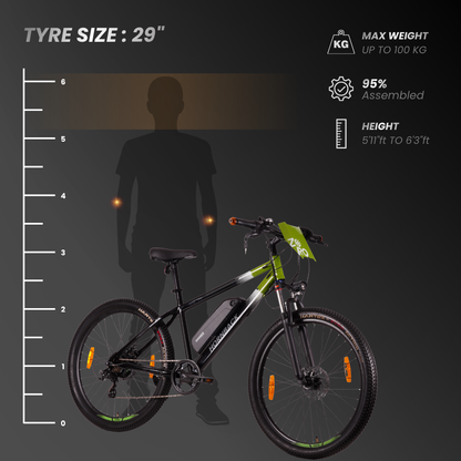 Recommended rider height for the 29 inch wheel Hornback Zorq EV+ (hb-wheel-29in)