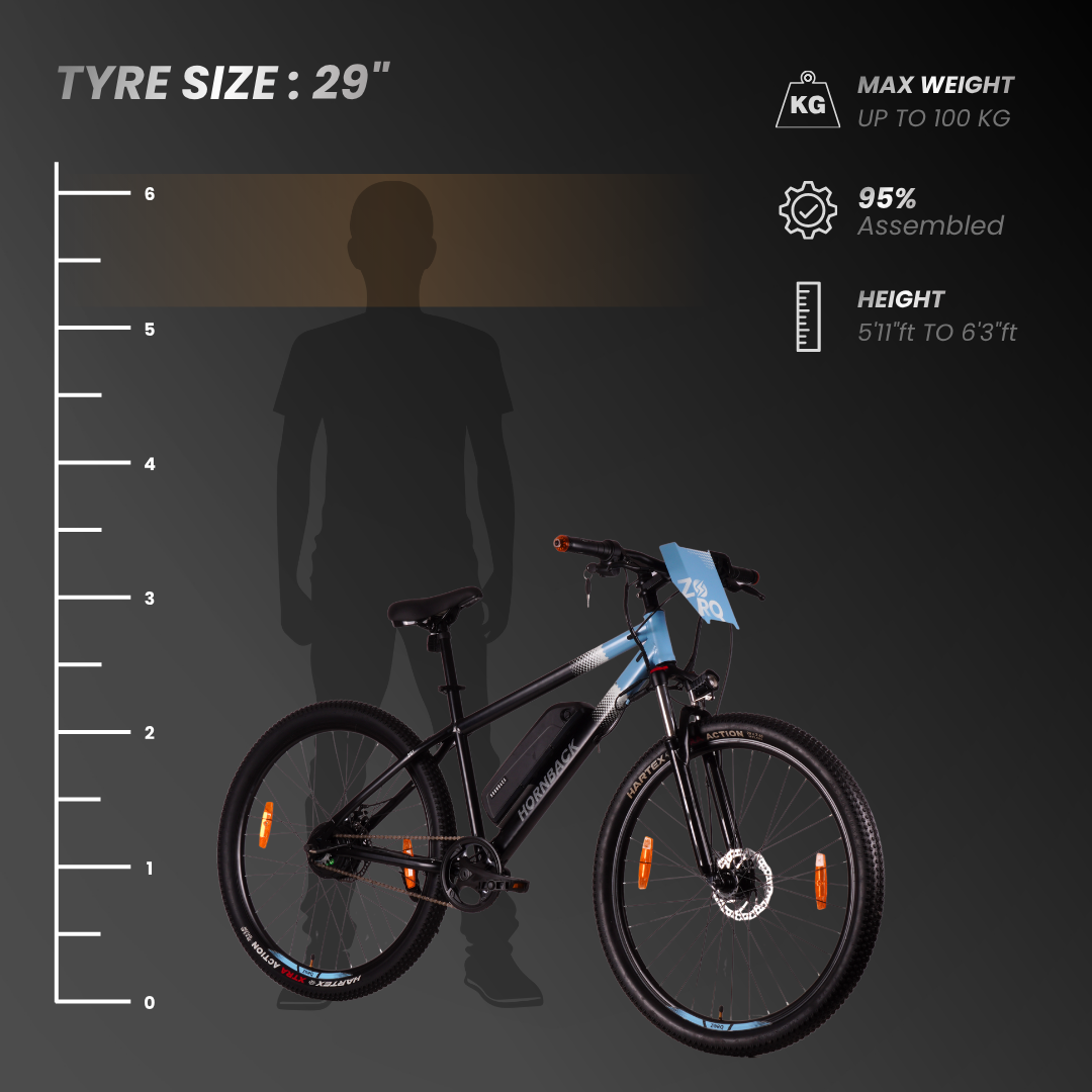 Recommended rider height for the 29 inch wheel Hornback Zorq EV (hb-wheel-29in)